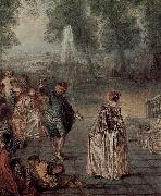 Jean antoine Watteau Das Ballvergnegen Spain oil painting artist